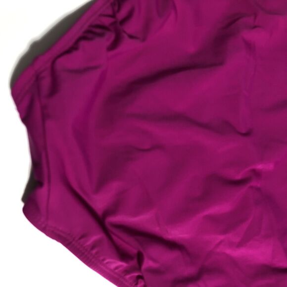 Spanx Core Swimsuit Bottoms Womens 16 Berry Pink High Waisted Go Slimming New - Picture 8 of 12